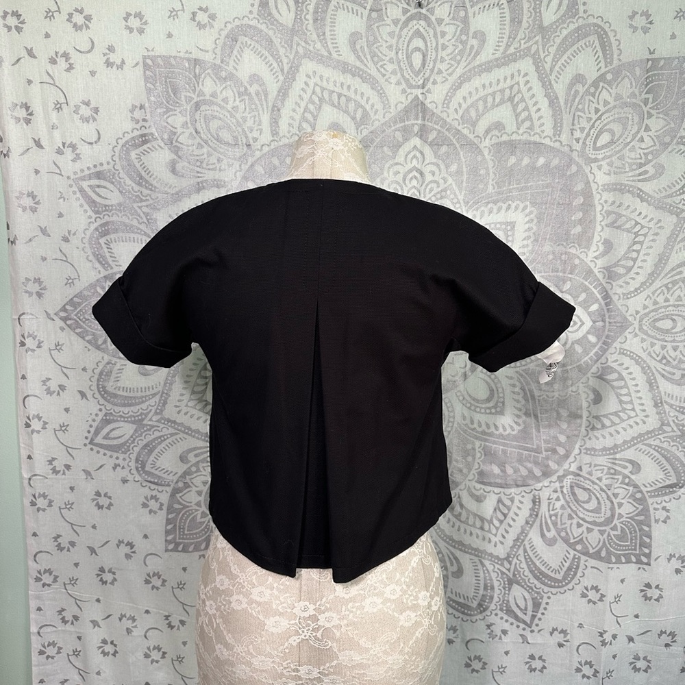 Euc $78 Martin & + And Osa Suit Coat Jacket Blazer Black Short Cuff Sleeve 2 XS - Picture 3 of 14
